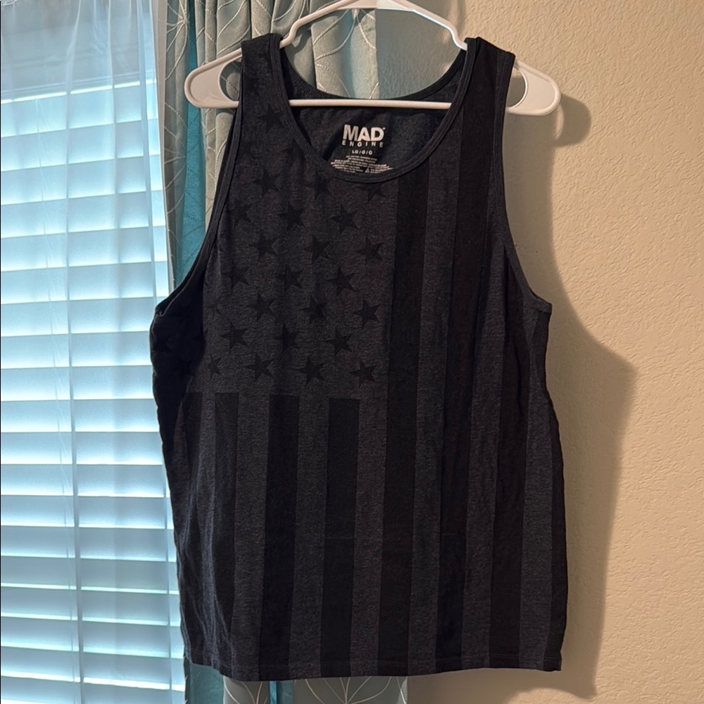 MAD Engine Charcoal and Black Star Tank Top